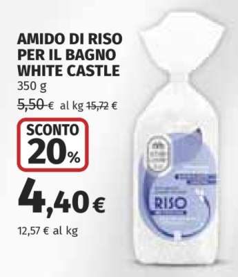 AMIDO DI RISO PER IL BAGNO WHITE CASTLE