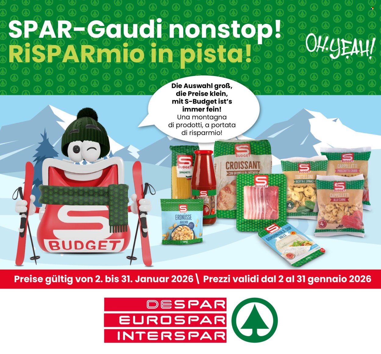 Volantino Eurospar - 2/1/2026 - 31/1/2026. Pagina 1