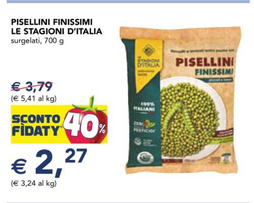 PISELLINI FINISSIMI LE STAGIONI D’ITALIA