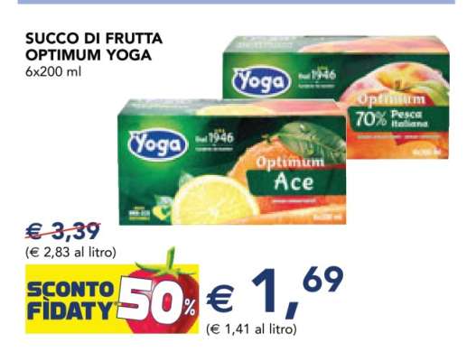 SUCCO DI FRUTTA OPTIMUM YOGA