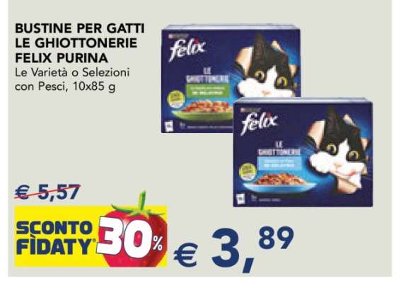 BUSTINE PER GATTI LE GHIOTTONERIE FELIX PURINA