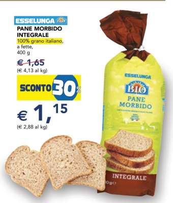 ESSELUNGA BIO PANE MORBIDO INTEGRALE
