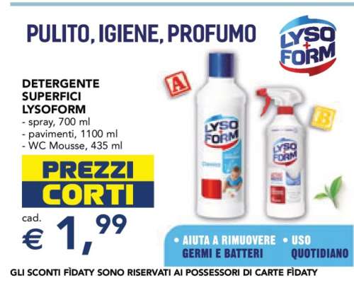 Detergente Superfici Lysoform