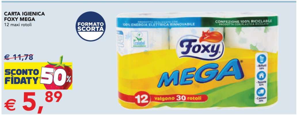 Carta Igienica Foxy Mega