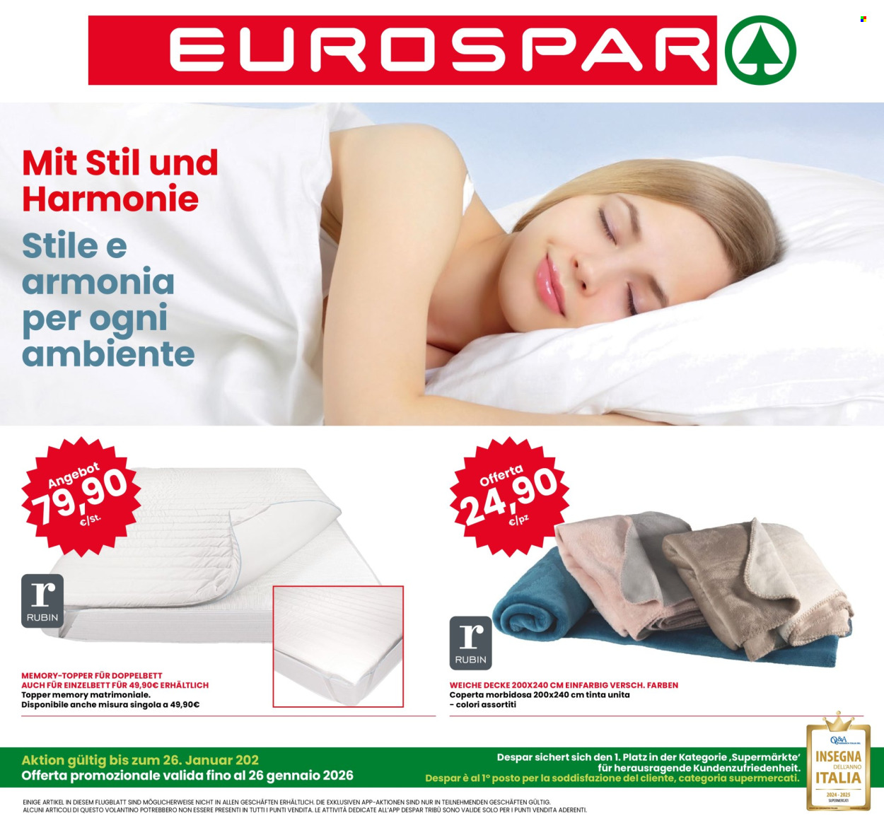 Volantino Eurospar - 8/1/2026 - 26/1/2026. Pagina 1