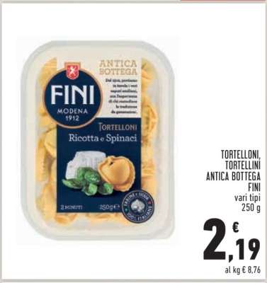 TORTELLONI, TORTELLINI ANTICA BOTTEGA FINI