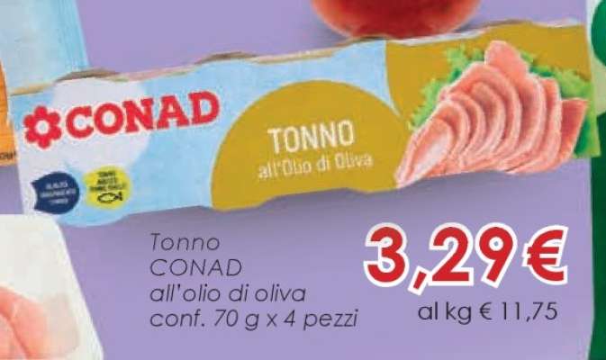 Tonno CONAD all’olio di oliva