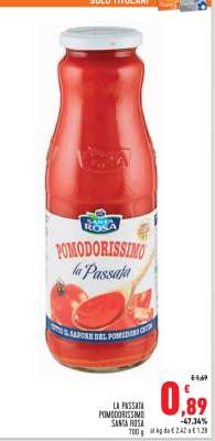 LA PASSATA POMODORISSIMO SANTA ROSA
