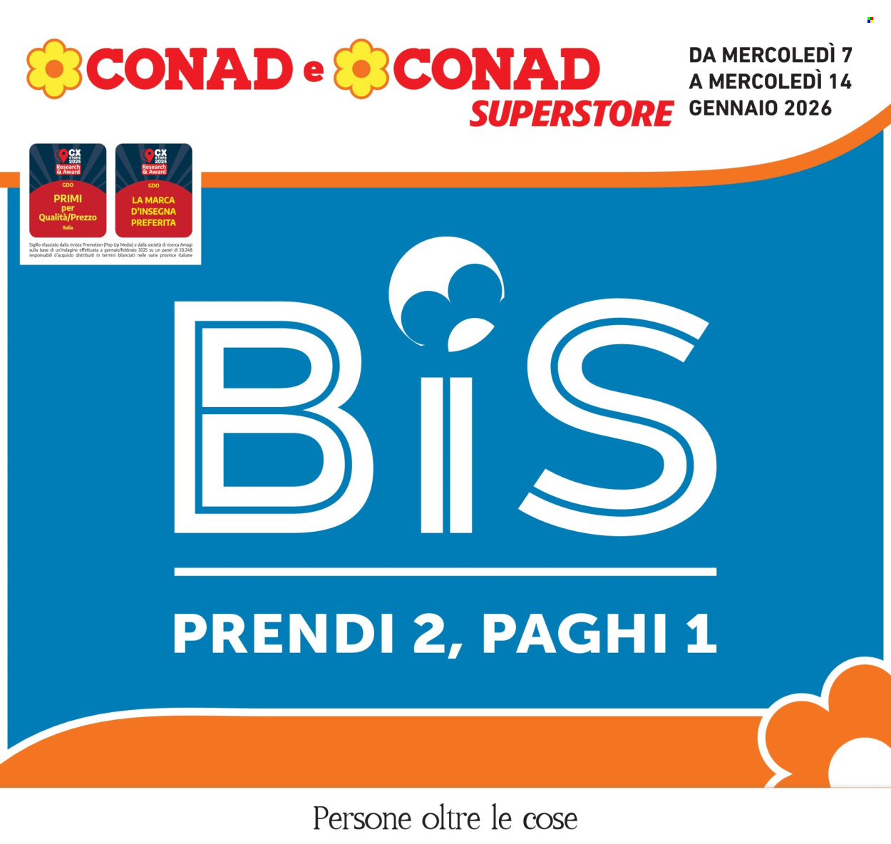 Volantino Conad Superstore - 7/1/2026 - 14/1/2026. Pagina 1