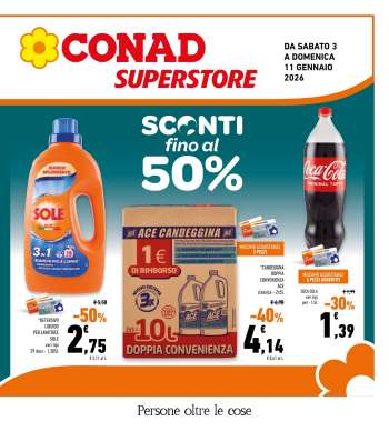 Volantino Conad Superstore - 3/1/2026 - 11/1/2026.