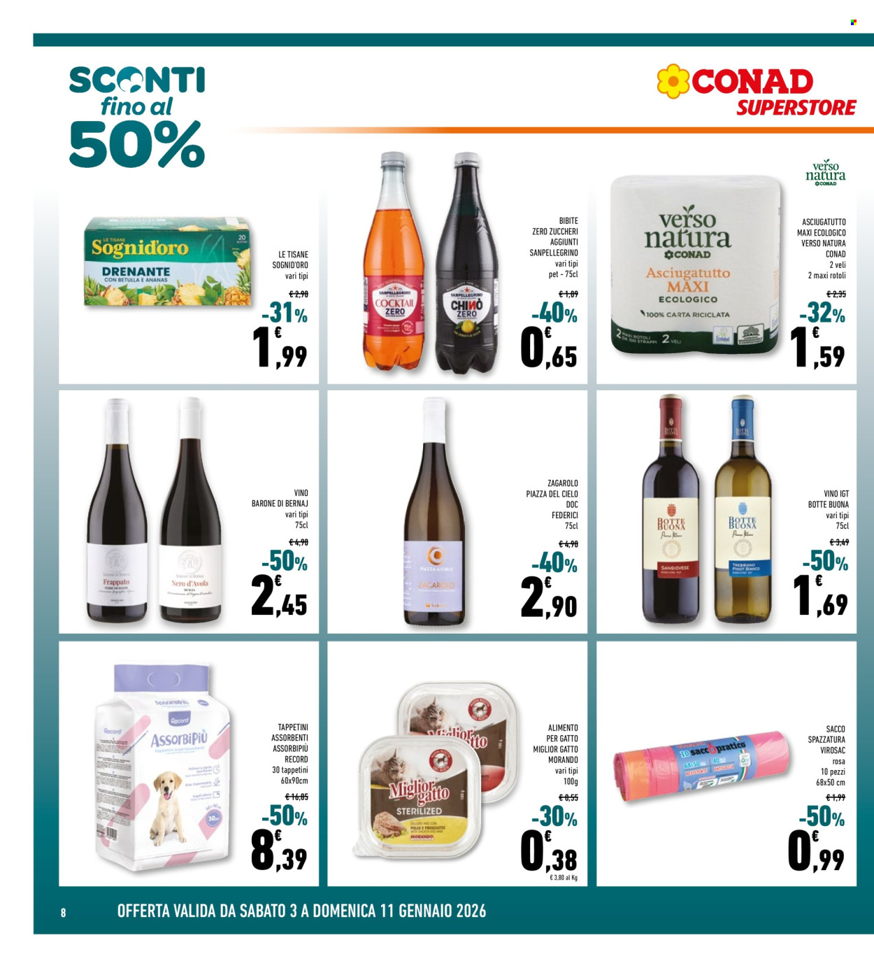 Volantino Conad - 3/1/2026 - 11/1/2026. Pagina 8