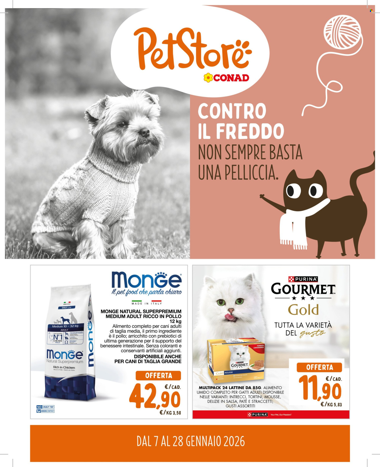 Volantino Pet Store Conad - 7/1/2026 - 28/1/2026. Pagina 1