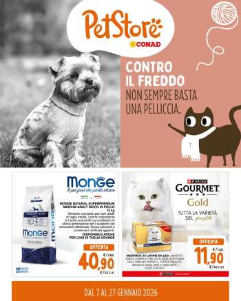 Volantino Pet Store Conad - 7/1/2026 - 27/1/2026.
