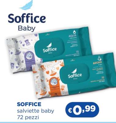 SOFFICE salviette baby 72 pezzi