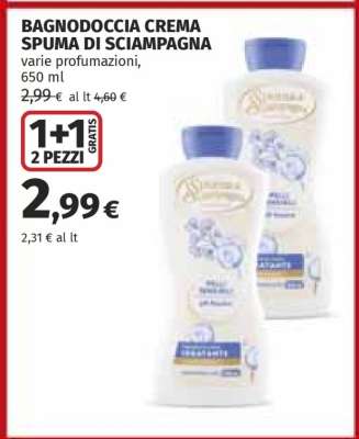 BAGNODOCCIA CREMA SPUMA DI SCIAMPAGNA