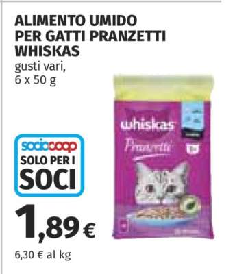 ALIMENTO UMIDO PER GATTI PRANZETTI WHISKAS