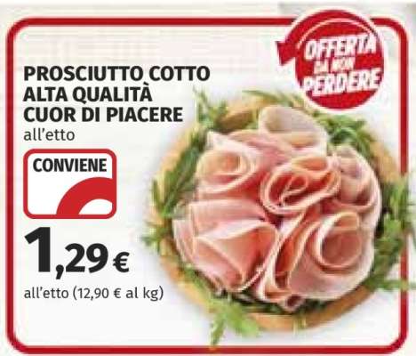 Prosciutto Cotto Alta Qualità Cuor di Piacere
