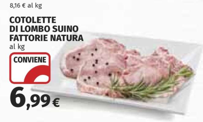 COTOLETTE DI LOMBO SUINO FATTORIE NATURA