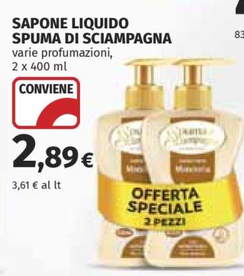 SAPONE LIQUIDO SPUMA DI SCIAMPAGNA