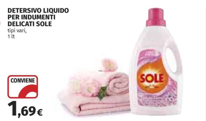 DETERSIVO LIQUIDO PER INDUMENTI DELICATI SOLE