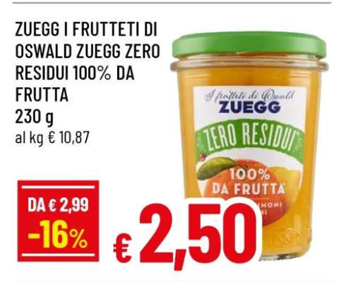 ZUEGG I FRUTTETI DI OSWALD ZUEGG ZERO RESIDUI 100% DA FRUTTA