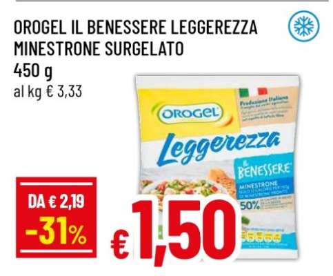 OROGEL IL BENESSERE LEGGEREZZA MINESTRONE SURGELATO