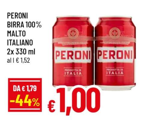 PERONI BIRRA 100% MALTO ITALIANO