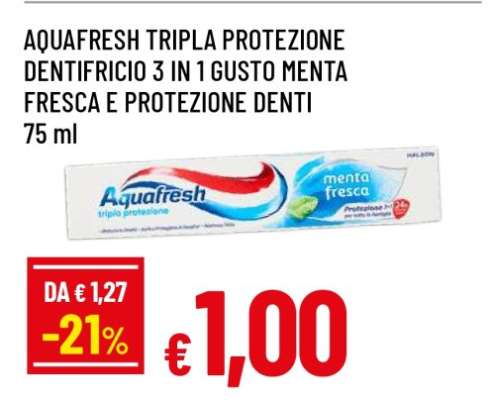 Aquafresh Tripla Protezione Dentifricio