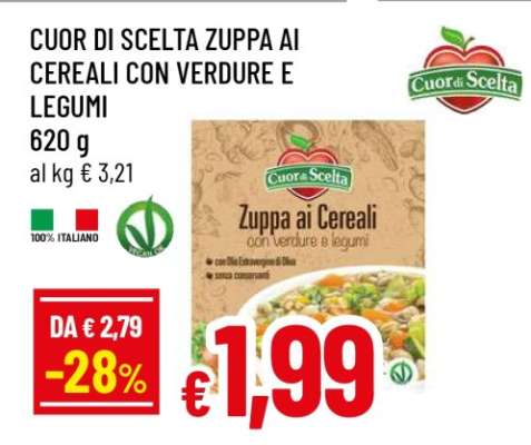 CUOR DI SCELTA ZUPPA AI CEREALI CON VERDURE E LEGUMI