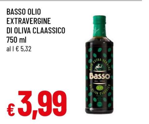 BASSO OLIO EXTRAVERGINE DI OLIVA CLAASSICO