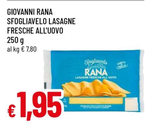 GIOVANNI RANA SFOGLIAVELO LASAGNE FRESCHE ALL'UOVO