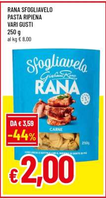 RANA SFOGLIAVELO PASTA RIPIENA VARI GUSTI