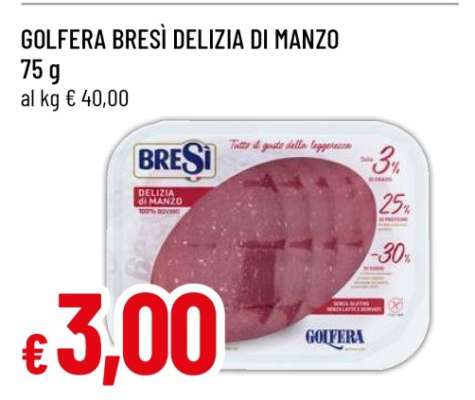 GOLFERA BRESÌ DELIZIA DI MANZO