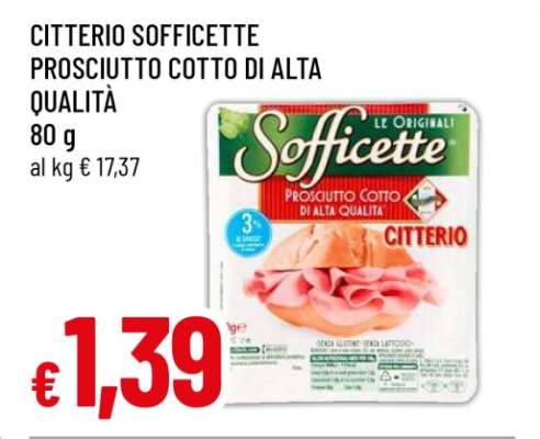 Citterio Sofficette Prosciutto Cotto di Alta Qualità