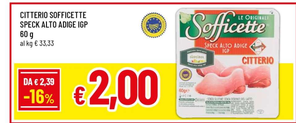 Citterio Sofficette Speck Alto Adige IGP
