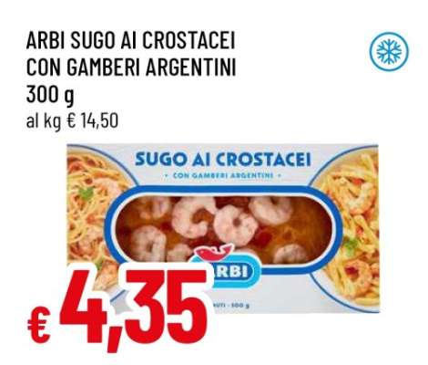 ARBI Sugo ai Crostacei con Gamberi Argentini