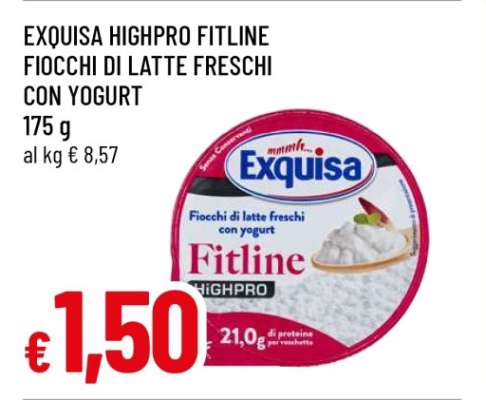 EXQUISA HIGHPRO FITLINE FIOCCHI DI LATTE FRESCHI CON YOGURT