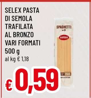 SELEX PASTA DI SEMOLA TRAFILATA AL BRONZO