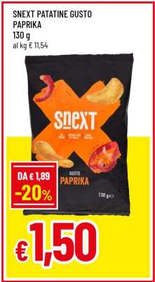 SNEXT PATATINE GUSTO PAPRIKA