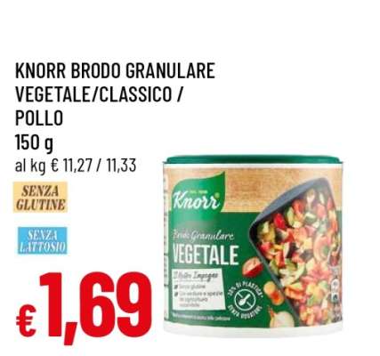 KNORR BRODO GRANULARE VEGETALE/CLASSICO/POLLO
