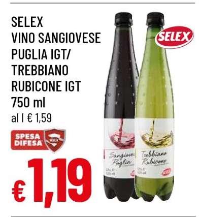 SELEX VINO SANGIOVESE PUGLIA IGT/ TREBBIANO RUBICONE IGT