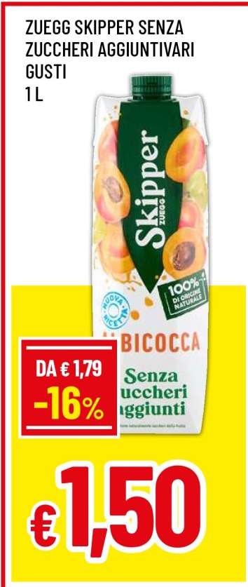 Zuegg Skipper Senza Zuccheri Aggiuntivari Gusti