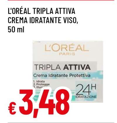L'ORÉAL TRIPLA ATTIVA CREMA IDRATANTE VISO, 50 ml