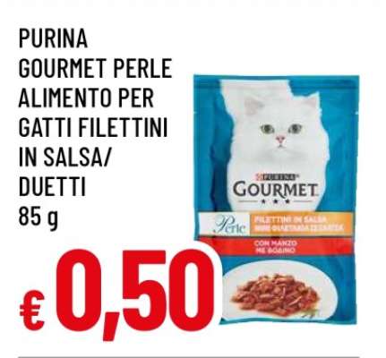 PURINA GOURMET PERLE ALIMENTO PER GATTI FILETTINI IN SALSA/DUETTI