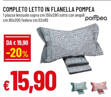 COMPLETO LETTO IN FLANELLA POMPEA