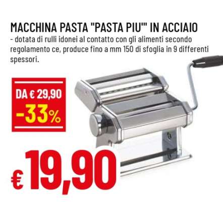MACCHINA PASTA PASTA PIU' IN ACCIAIO