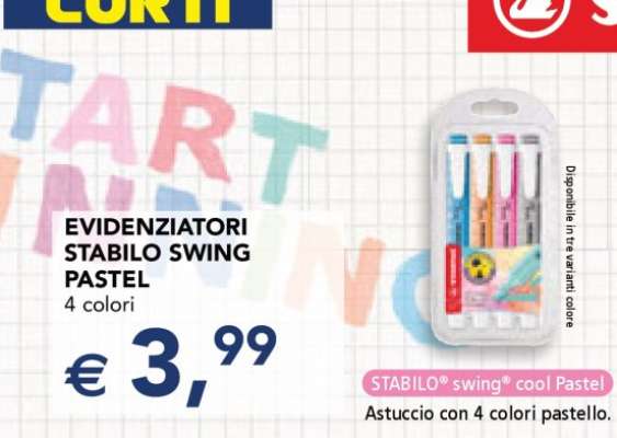 Evidenziatori Stabilo Swing Pastel