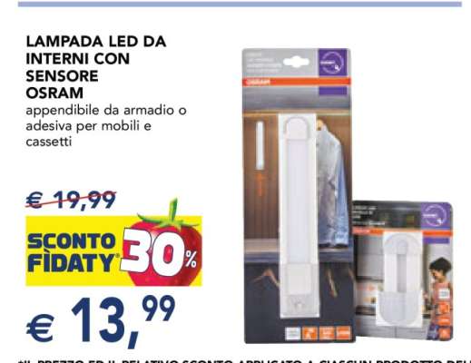 LAMPADA LED DA INTERNI CON SENSORE OSRAM