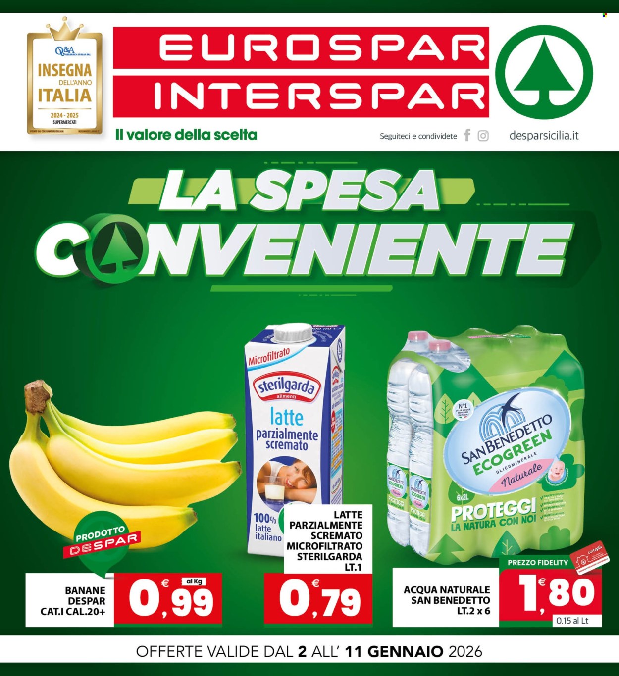 Volantino Eurospar - 2/1/2026 - 11/1/2026. Pagina 1