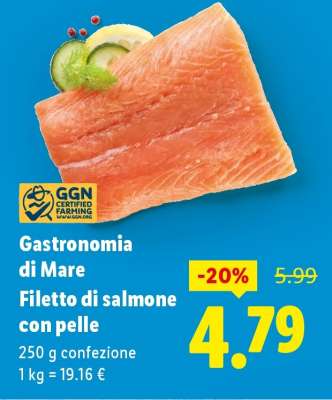 Filetto di salmone con pelle